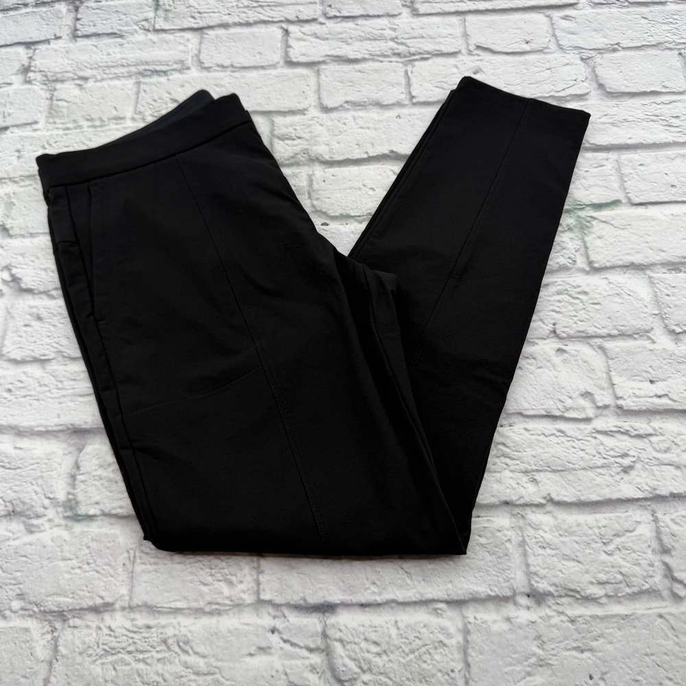 Athleta Wander Stash Skinny Pants Black Cargo High Rise Size 10